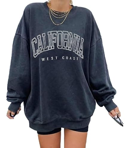 トップス Over Sized Logo Crew Neck Sweatshirt Amazon.com: ORANDESIGNE Womens Oversized Graphic Sweatshirt Long